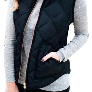 Black J.Crew quilt vest